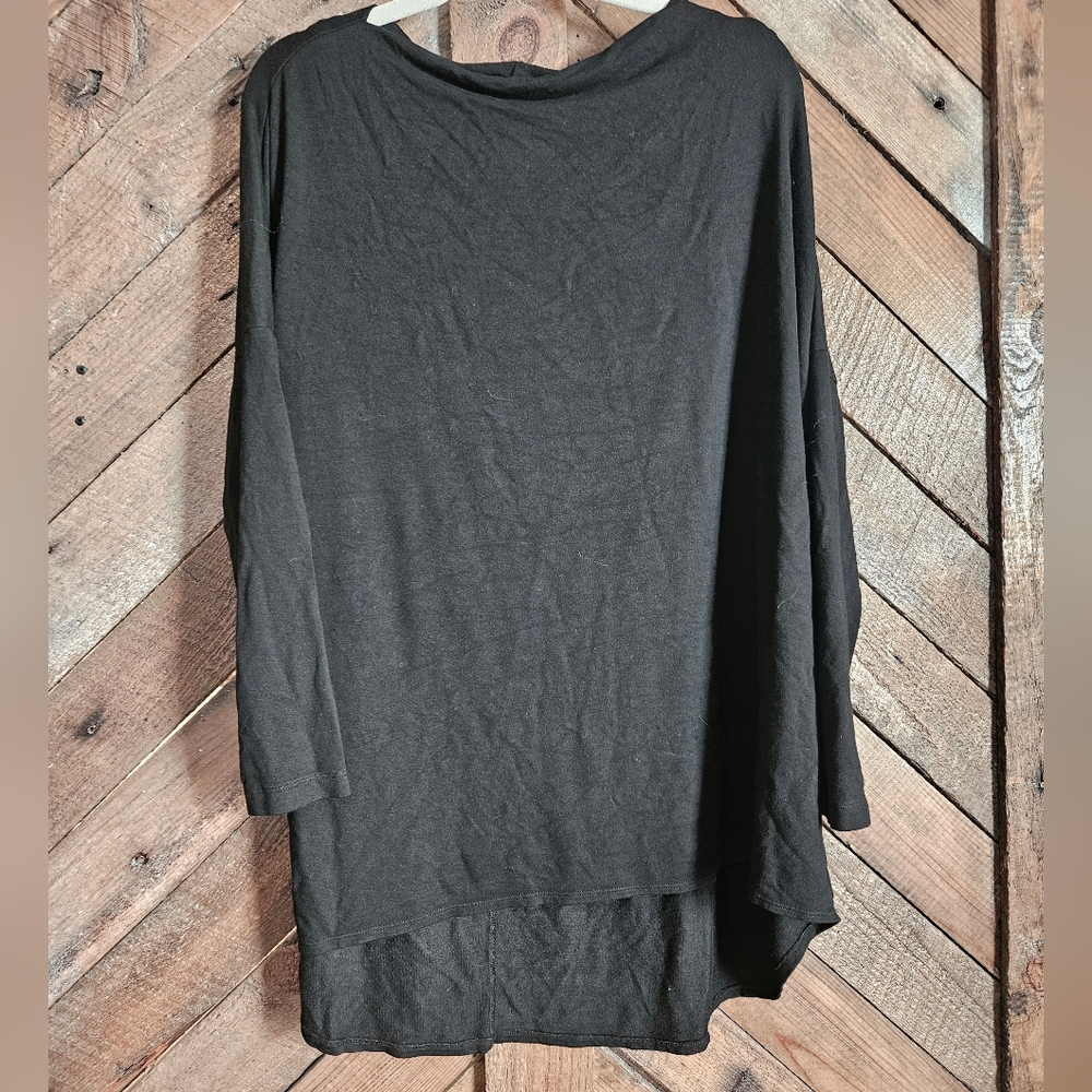 bryn Walker Black Lagnelook Long Sleeve Top SZ S NWOT